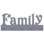 Vidaxl wandkapstok family 74x29,5 cm grijs