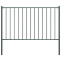 Vidaxl schuttingpaneel met palen gepoedercoat staal 1,81x0,75 m antraciet