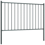 Vidaxl schuttingpaneel met palen gepoedercoat staal 1,81x0,75 m antraciet