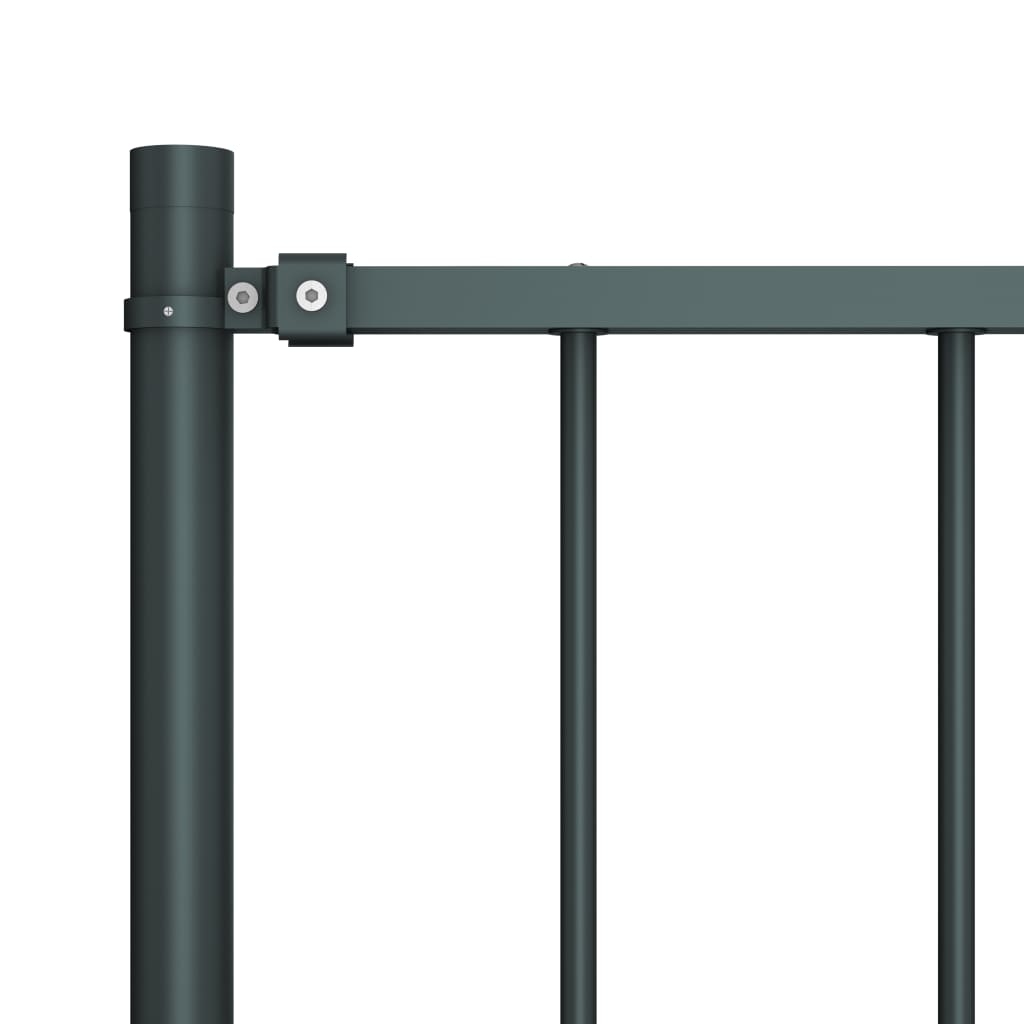 Vidaxl schuttingpaneel met palen gepoedercoat staal 1,81x0,75 m antraciet