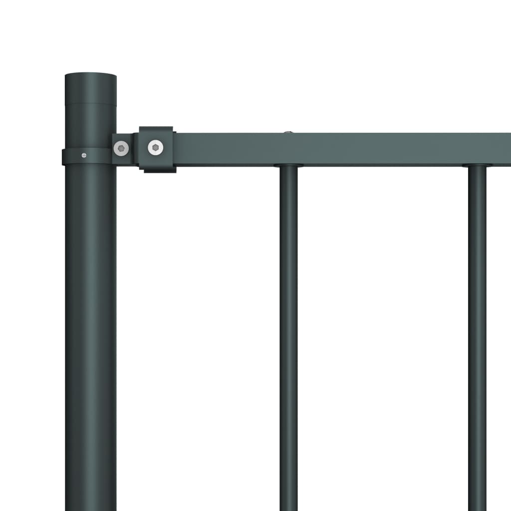 Vidaxl schuttingpaneel met palen gepoedercoat staal 1,81x1 m antraciet