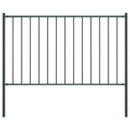Vidaxl schuttingpaneel met palen gepoedercoat staal 1,81x1,25 m antraciet