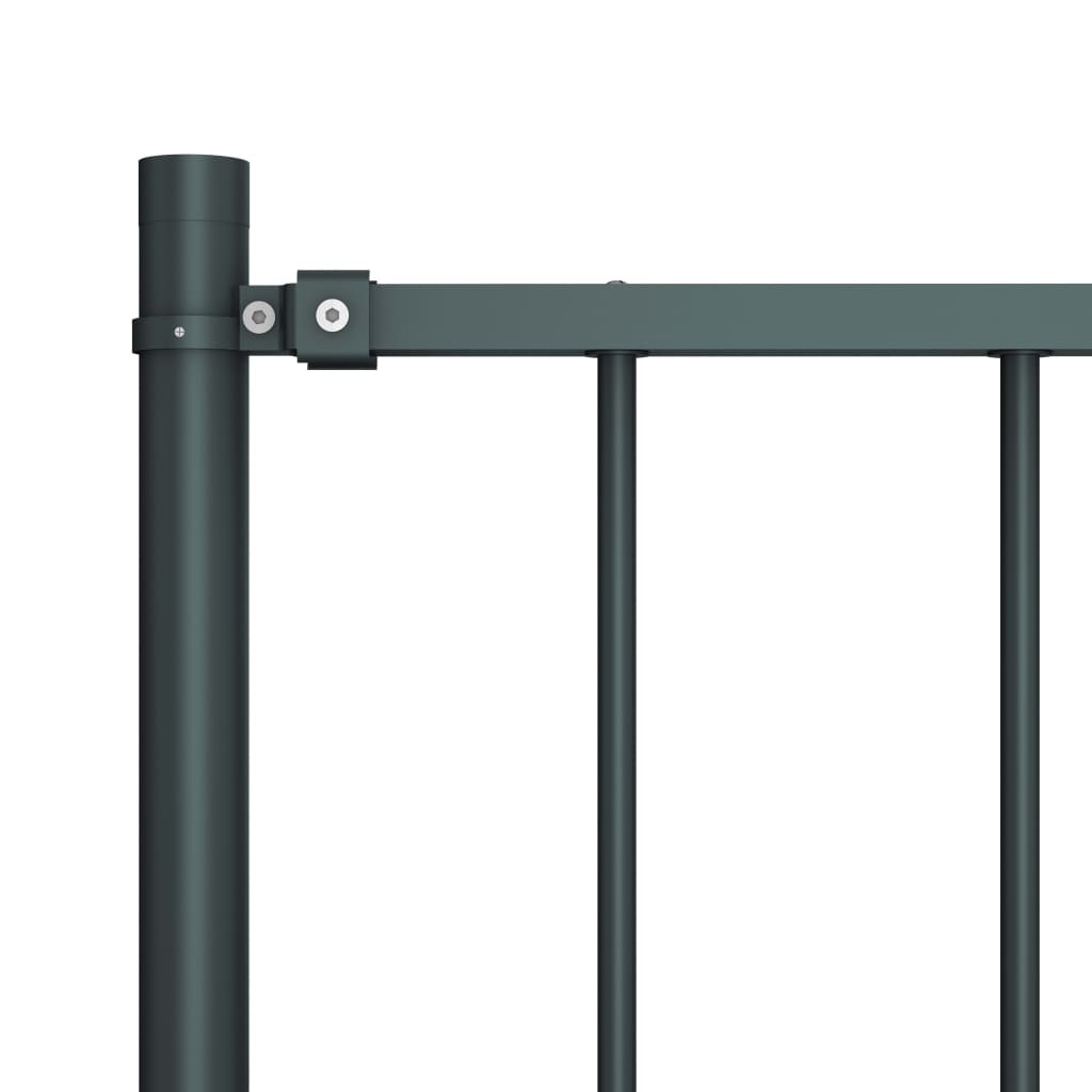 Vidaxl schuttingpaneel met palen gepoedercoat staal 1,81x1,25 m antraciet