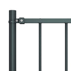 Vidaxl schuttingpaneel met palen gepoedercoat staal 1,81x1,25 m antraciet