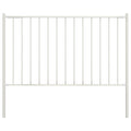 Vidaxl schuttingpaneel met palen gepoedercoat staal 1,81x0,75 m wit