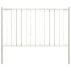 Vidaxl schuttingpaneel met palen gepoedercoat staal 1,81x0,75 m wit