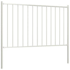Vidaxl schuttingpaneel met palen gepoedercoat staal 1,81x0,75 m wit