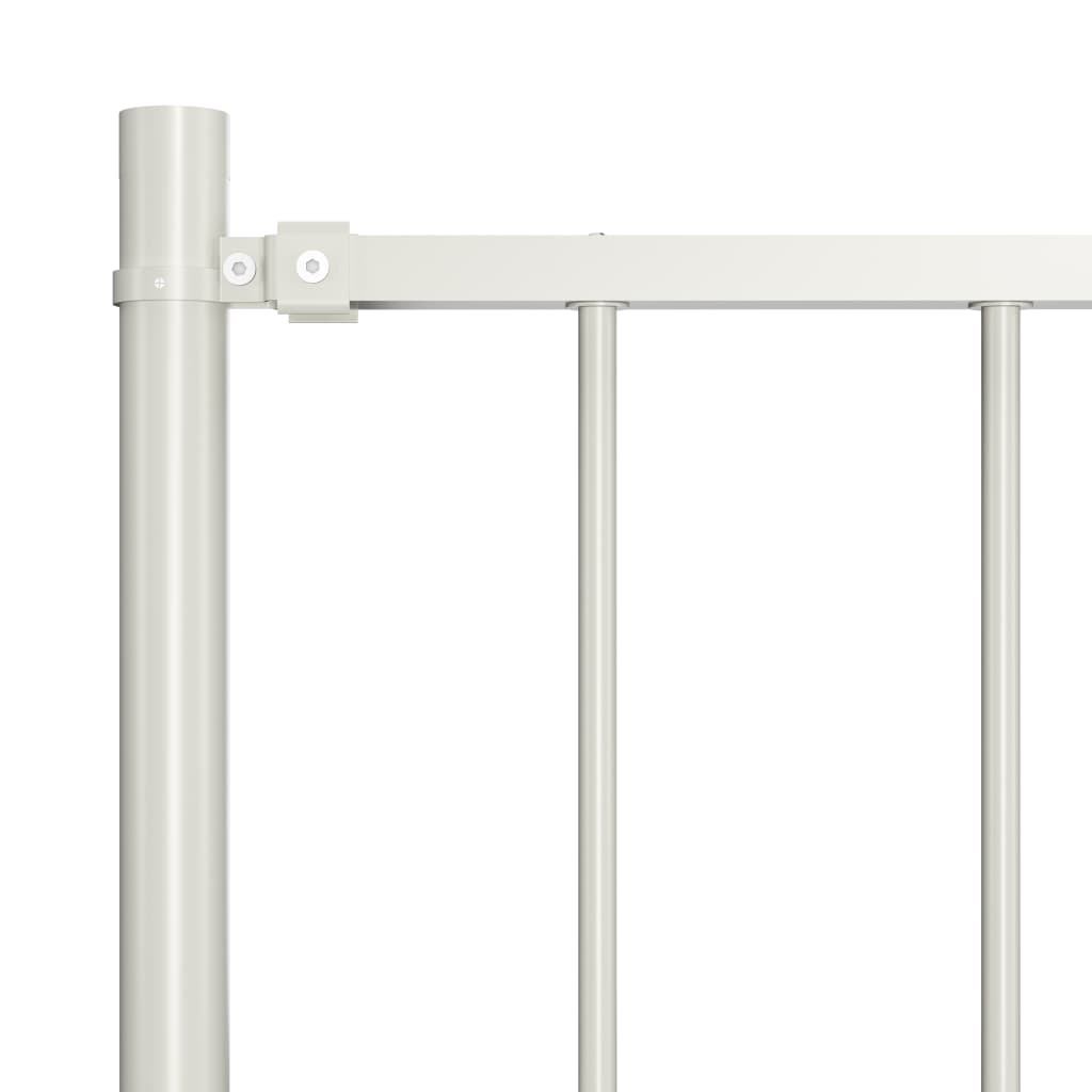 Vidaxl schuttingpaneel met palen gepoedercoat staal 1,81x0,75 m wit