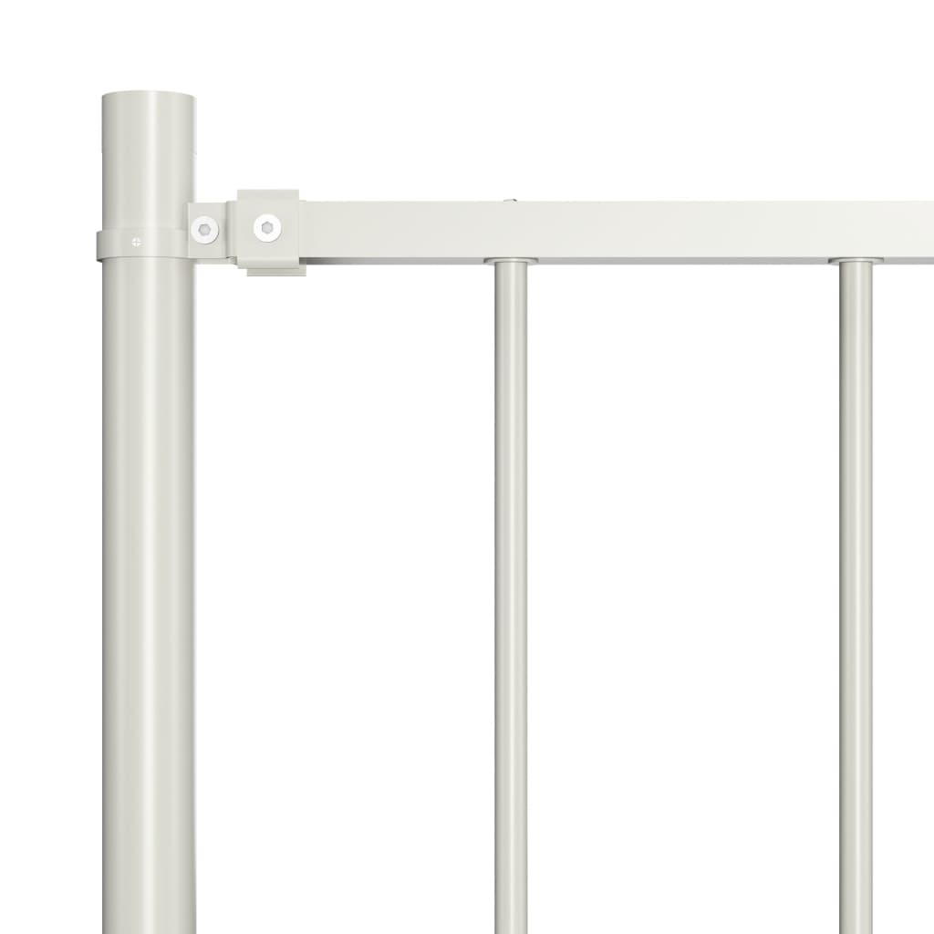 Vidaxl schuttingpaneel met palen gepoedercoat staal 1,81x1 m wit