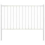 Vidaxl schuttingpaneel met palen gepoedercoat staal 1,81x1,25 m wit