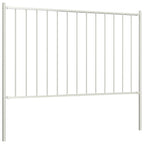 Vidaxl schuttingpaneel met palen gepoedercoat staal 1,81x1,25 m wit