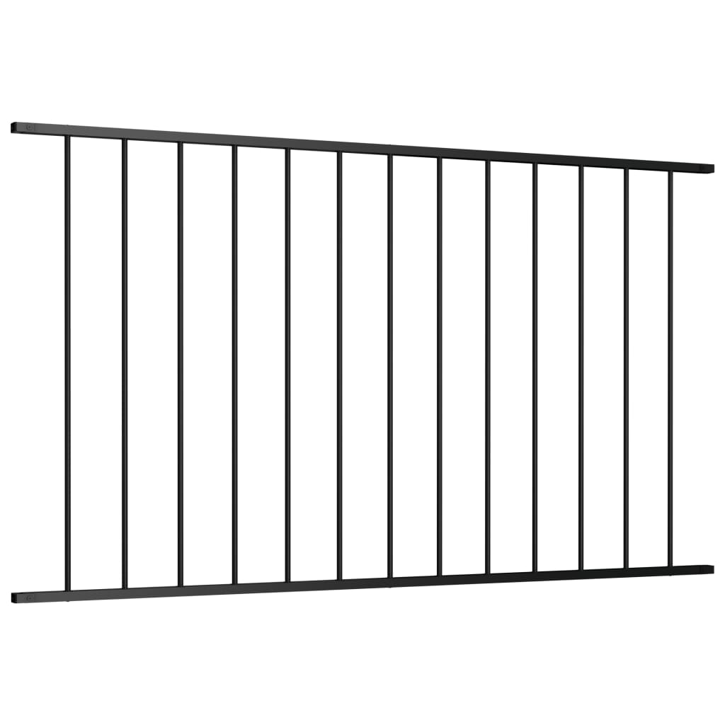 Vidaxl schuttingpaneel gepoedercoat staal 1,63x1,25 m zwart