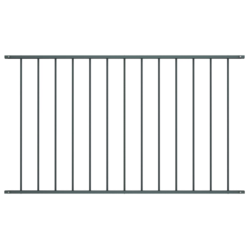 Vidaxl schuttingpaneel gepoedercoat staal 1,63x1,25 m antraciet