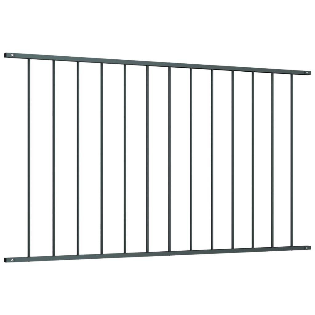 Vidaxl schuttingpaneel gepoedercoat staal 1,63x1,25 m antraciet