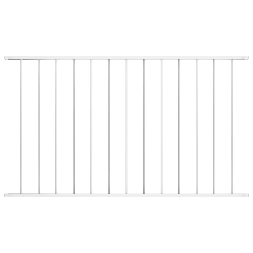Vidaxl schuttingpaneel gepoedercoat staal 1,63x0,75 m wit