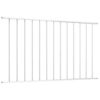 Vidaxl schuttingpaneel gepoedercoat staal 1,63x0,75 m wit