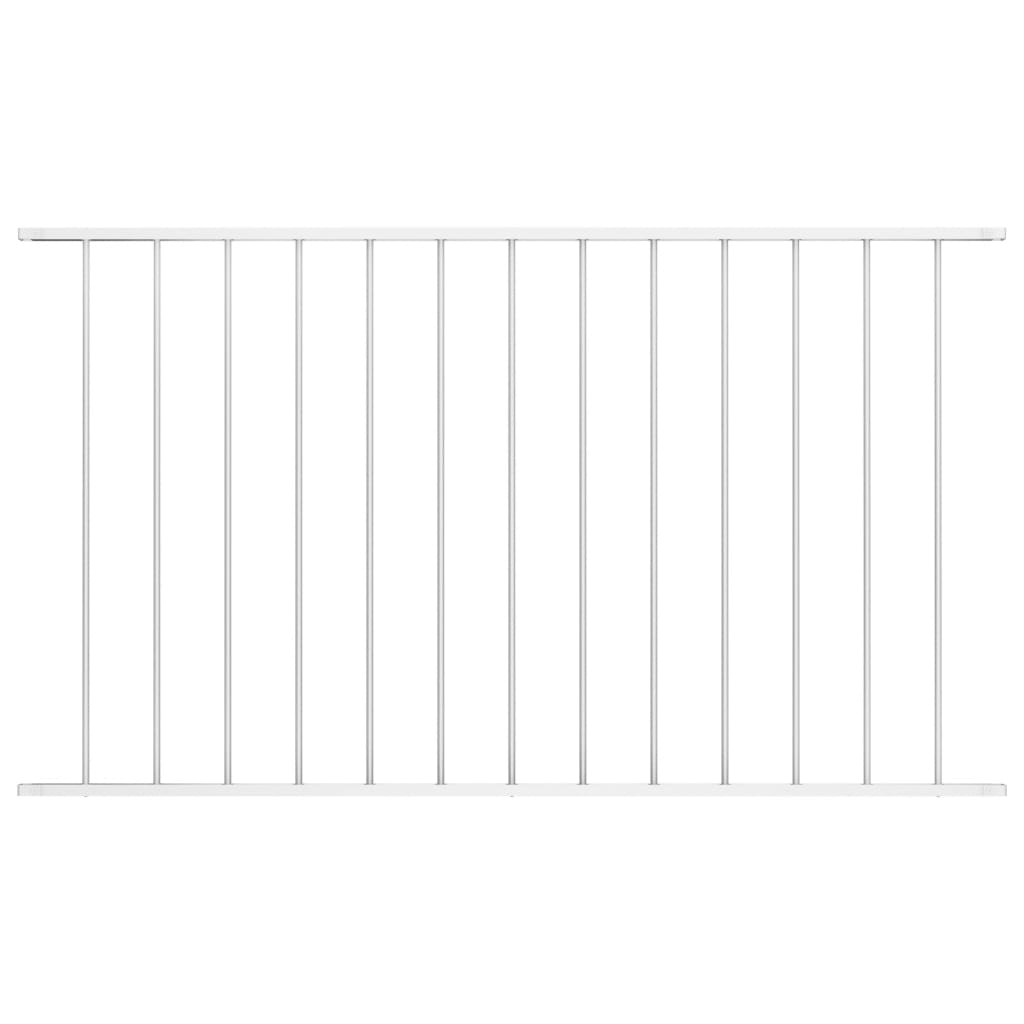 Vidaxl schuttingpaneel gepoedercoat staal 1,63x1,25 m wit