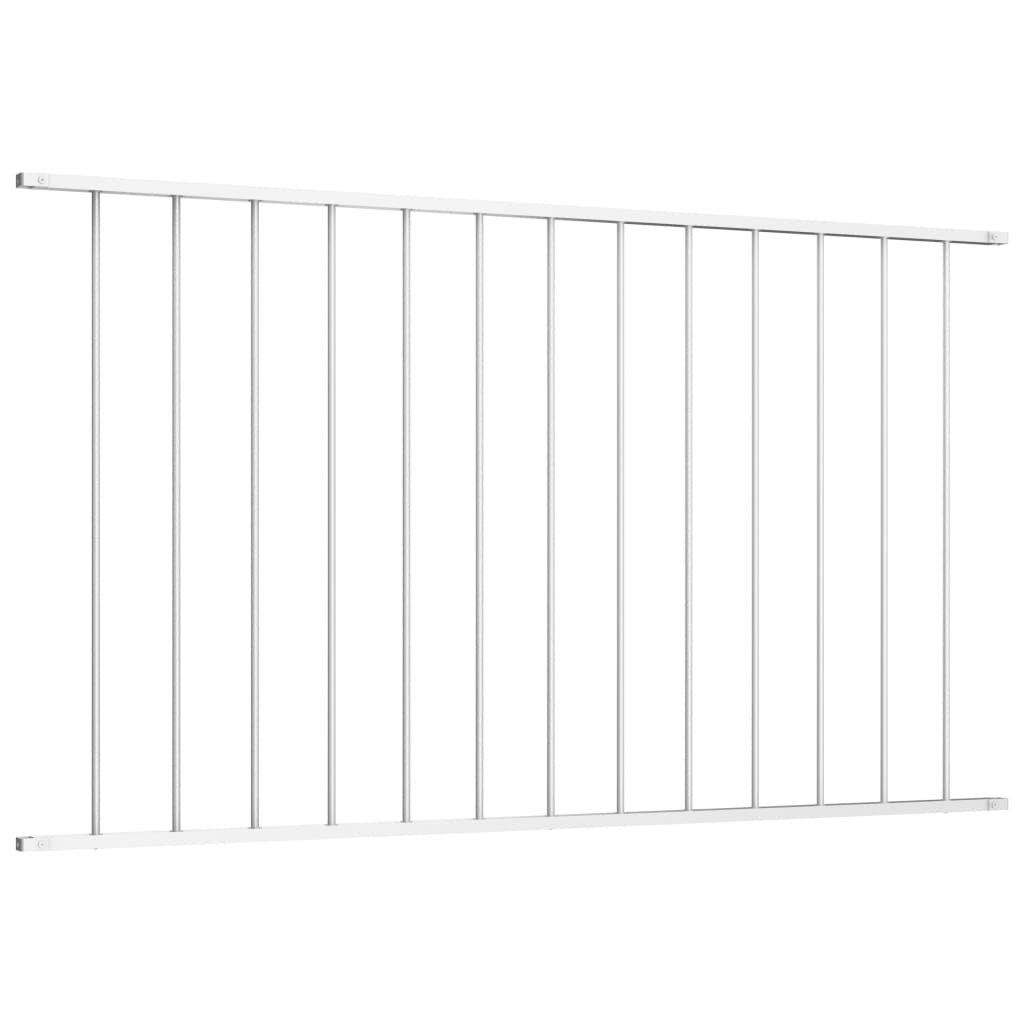 Vidaxl schuttingpaneel gepoedercoat staal 1,63x1,25 m wit