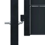 Vidaxl hekpoort pvc en staal 100x124 cm antraciet