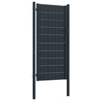 VidaXL Poort 100x164 cm PVC en staal antracietkleurig