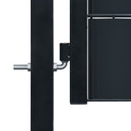 VidaXL Poort 100x164 cm PVC en staal antracietkleurig