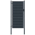 VidaXL Poort 100x204 cm PVC en staal antracietkleurig