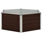Vidaxl plantenbak verhoogd 129x129x46 cm gegalvaniseerd staal bruin