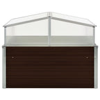 Vidaxl tuinkas 100x100x85 cm gegalvaniseerd staal bruin