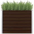 Vidaxl plantenbak verhoogd 100x100x77 cm gegalvaniseerd staal bruin
