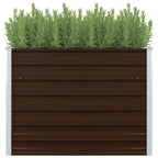 Vidaxl plantenbak verhoogd 100x100x77 cm gegalvaniseerd staal bruin