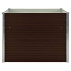 Vidaxl plantenbak verhoogd 100x100x77 cm gegalvaniseerd staal bruin
