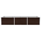 Vidaxl plantenbak verhoogd 240x80x45 cm gegalvaniseerd staal bruin