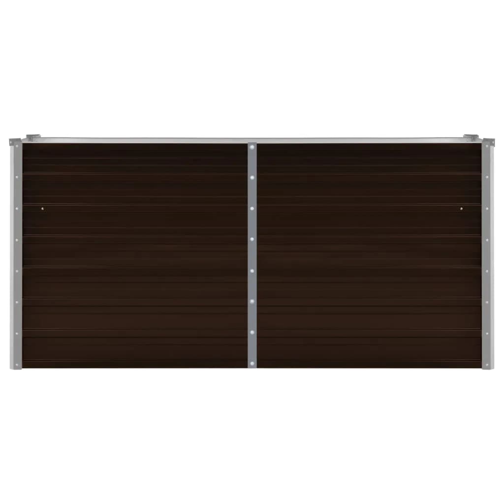 Vidaxl plantenbak verhoogd 160x40x77 cm gegalvaniseerd staal bruin