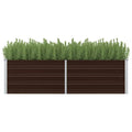 Vidaxl plantenbak verhoogd 160x40x45 cm gegalvaniseerd staal bruin