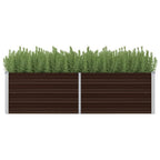 Vidaxl plantenbak verhoogd 160x40x45 cm gegalvaniseerd staal bruin