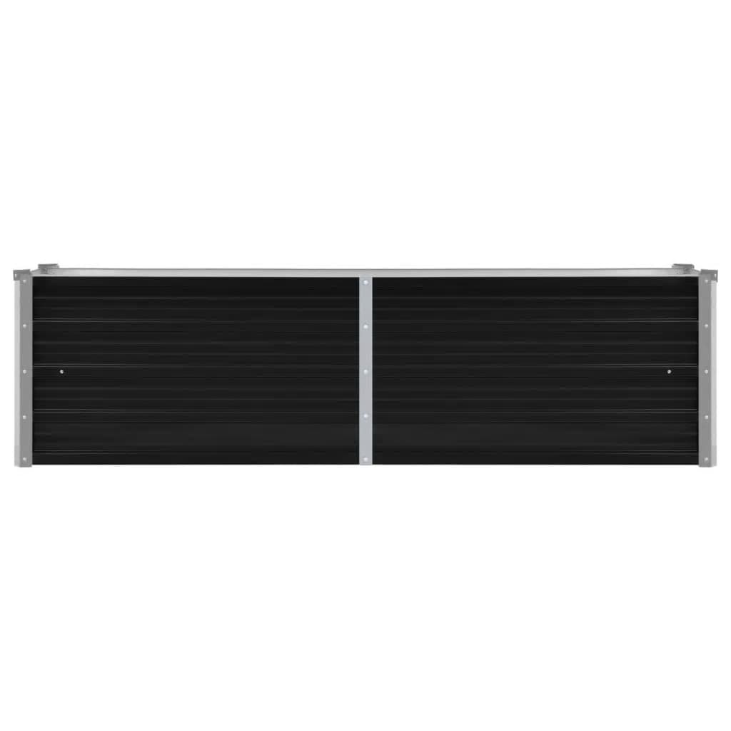 Vidaxl plantenbak verhoogd 160x40x45 cm gegalvaniseerd staal antraciet
