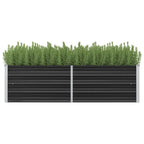 Vidaxl plantenbak verhoogd 160x40x45 cm gegalvaniseerd staal antraciet