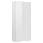 VidaXL Schoenenkast 80x35,5x180 cm bewerkt hout hoogglans wit