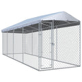 VidaXL Hondenkennel voor buiten met dak 760x190x225 m