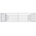 VidaXL Hondenkennel voor buiten 4x4x1 m gegalvaniseerd staal