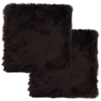 Vidaxl stoelkussens 2 st 40x40 cm echt schapenvacht bruin