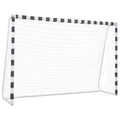 Vidaxl voetbaldoel 300x200x90 cm metaal zwart en wit