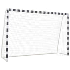 Vidaxl voetbaldoel 300x200x90 cm metaal zwart en wit