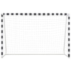 Vidaxl voetbaldoel 300x200x90 cm metaal zwart en wit