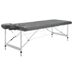 Vidaxl massagetafel met 4 zones 186x68 cm aluminium frame antraciet