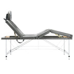 Vidaxl massagetafel met 4 zones 186x68 cm aluminium frame antraciet