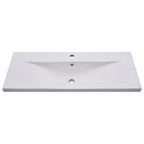 Vidaxl inbouwwastafel 101x39,5x18,5 cm keramiek wit