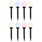 Vidaxl solarlampen 8 st led rond 15 cm rgb