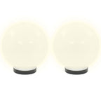 Vidaxl led-bollampen 4 st rond 20 cm pmma