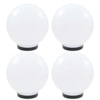 Vidaxl led-bollampen 4 st rond 25 cm pmma